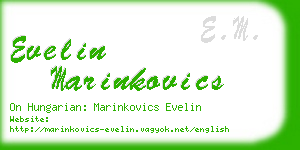 evelin marinkovics business card